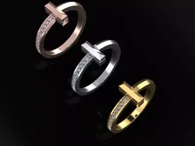 Tiffany T Ring 3D print model purchase