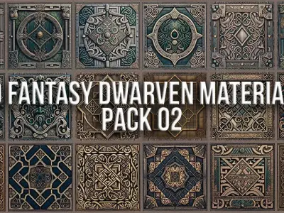 30 Medieval Fantasy Dwarven Elf Seamless PBR Textures Pack 02 Texture