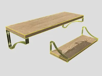 Wall Shelf Low-poly 3D model purchase