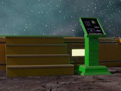 Platform turntable Low-poly 3D model