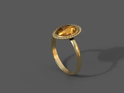 High-Quality 3D Ring Model Low-poly 3D model 10