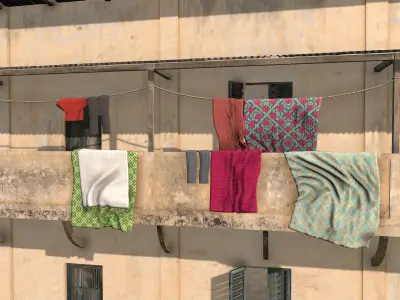 Old Building Low-poly 3D model