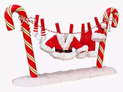 Santa Claus Laundry M1 3D model