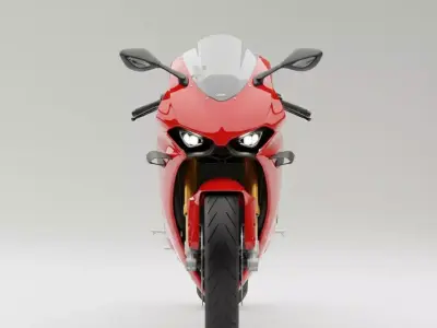 A Sleek Sport Motorcycle 3D model