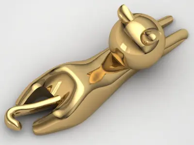 cute cat  3D print model