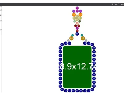 Blue Topaz pendant with diamonds 3D print model