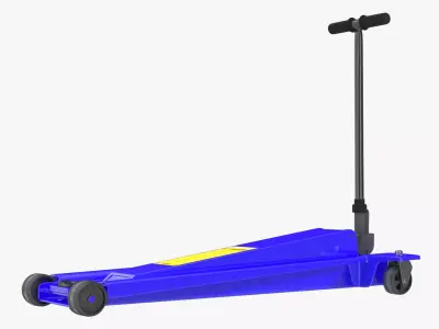 Floor Car Jack Blue Low-poly 3D model