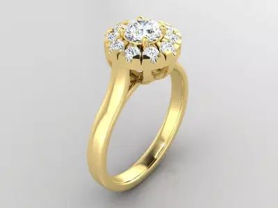 Ring M54 The luxury female ring with gems wedding 3D print model