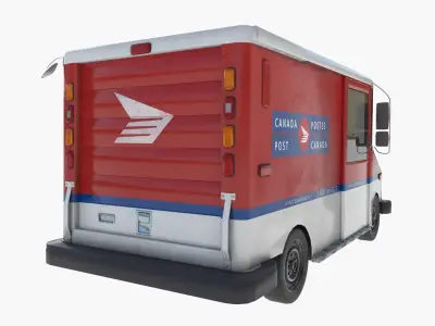 Grumman LLV Canada post Low-poly 3D model