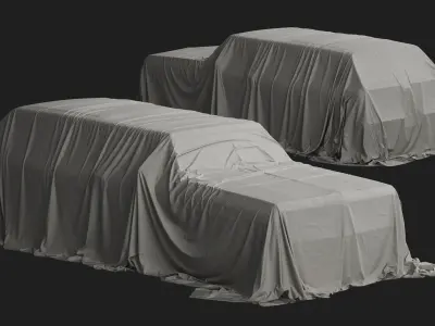Retro Car Cover Collection 3D model