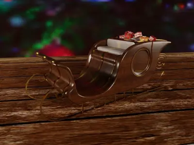 SnowGlobe christmas tree in glass dome 3D model