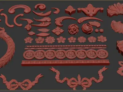Ornaments01 Pixeloza 3D model