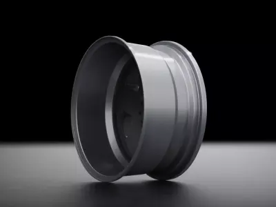 Rims Grey Auto steel alloy monster 3D model