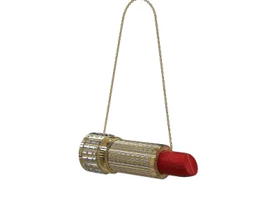 Lipstick Purse Clutch Bag Low-poly 3D model