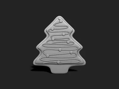 Christmas Cookie Ornament - Pendant -  Christmas Tree 8 3D print model