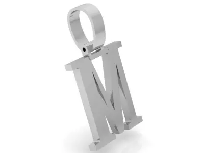 M Letter Pendant 3849 3D print model