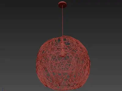 Rattan Lamp Wicker 3D model