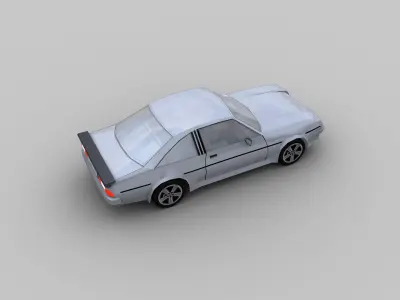 Old Cars With Interior 4 Low-poly 3D model