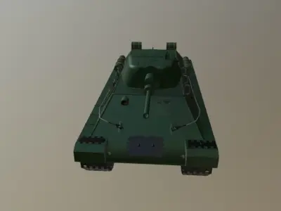 Soviet medium tank T 34 Low-poly 3D model