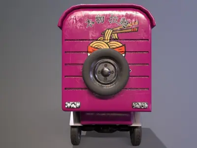 Tuk Tuk Truck - Pink 3D model