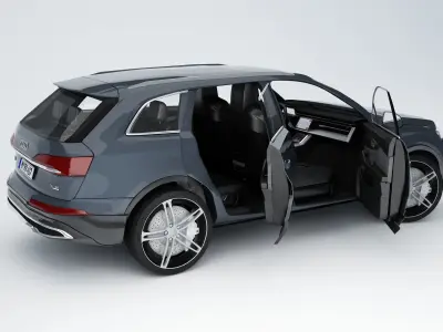  AudI Q7 TFSI 2020 Low-poly 3D model