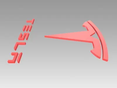 Tesla logo  3D model
