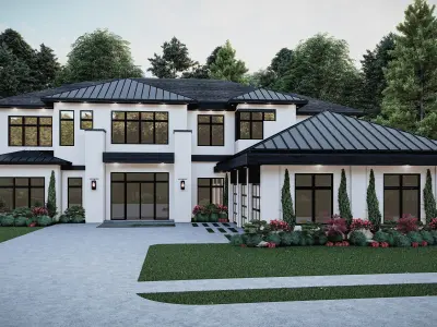 Modern House Number 13 - Stl-Dae file - 3d model Only 3D print model
