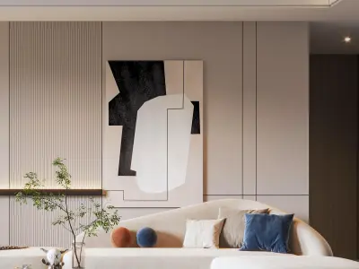 living room Modern 3D model get