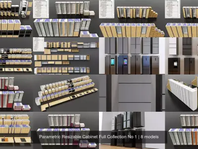 Parametric Resizable Cabinet Full Collection No 1