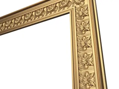 Classic Frame and Mirror 073 Low-poly 3D model