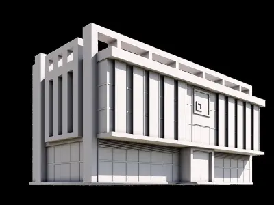 13 Modern Office Building 3D model