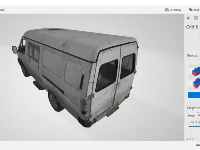 Car - VAN 02 Low-poly 3D model