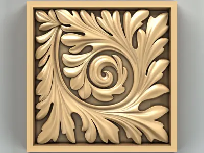 Square rosette 018 3D model