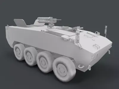 Mowag Piranha V Low-poly 3D model