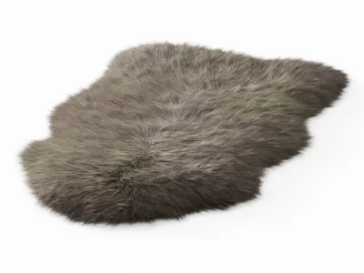 Faux Fur Mongolian Rug 3D model