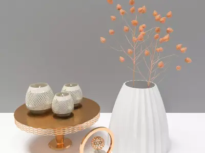 Decorative set 003 3D model purchase