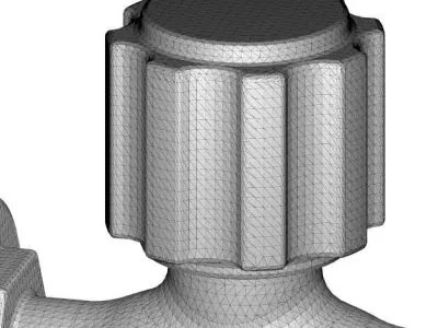 Stylish Washing Machine Tap 3D print model