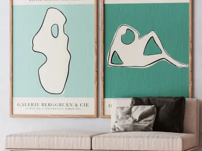 Set of large wall paintings  587 3D model