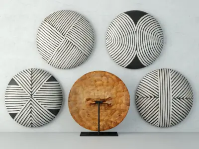 Zulu Round Shields 2 3D model