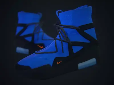 Nike Air Fear of God - Blue Custom Low-poly 3D model
