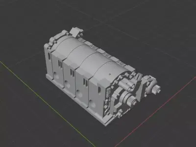 Billet style 26b engine block  3D print model