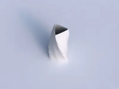 Vase twist triangle with twisted diagonal grid bulges 3D print model