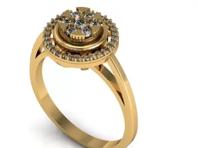 daimond ring 3D print model 23
