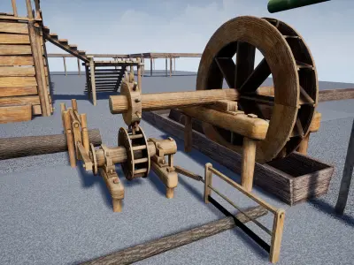 Survival Series - Carpenter and Sawmill Low-poly 3D model