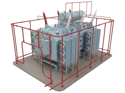 Electrical Transformer 5 3D model