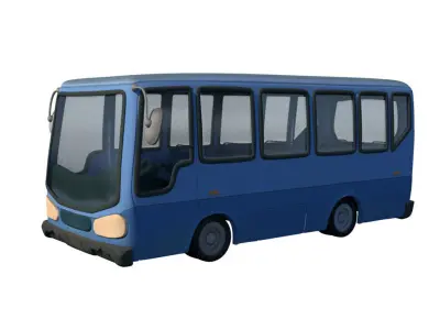 Cartoon Bus 3D model