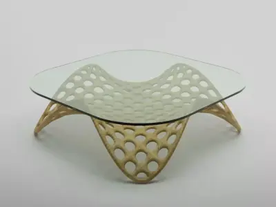 Glass Table Modren Free 3D model