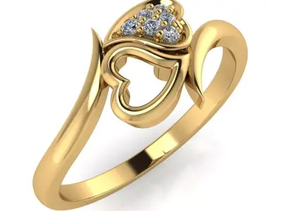 light weight gold diamond rings-C111116SKCH2026038-wt-0-5 3D print model