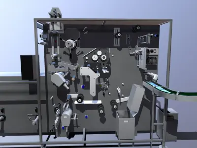 Blister Machine Low-poly 3D model