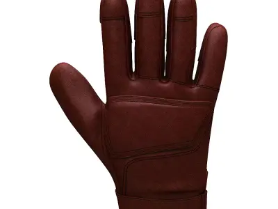 Hand gloves leather  Low-poly 3D model